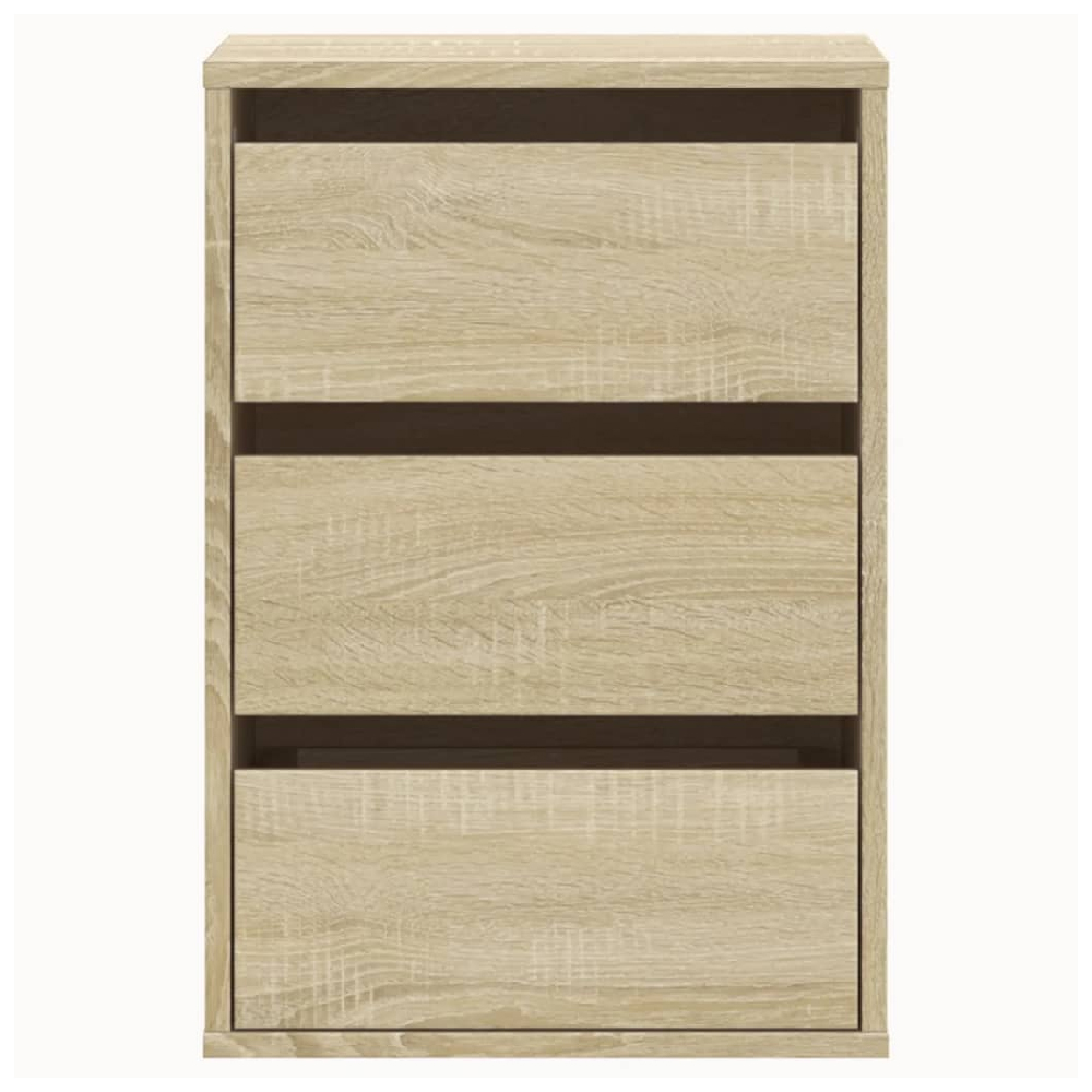 Flint Wooden Chest Of 3 Drawers In Sonoma Oak