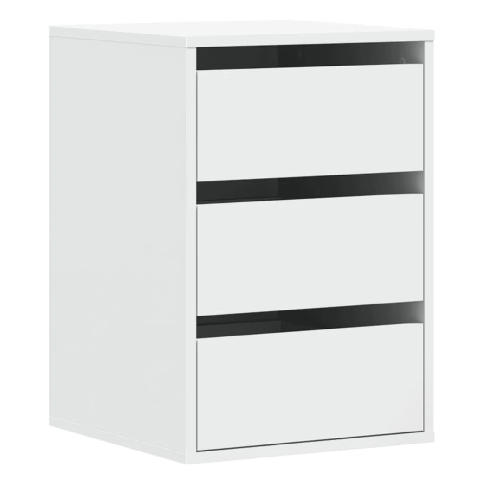 Flint Wooden Chest Of 3 Drawers In White
