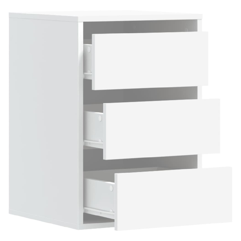 Flint Wooden Chest Of 3 Drawers In White