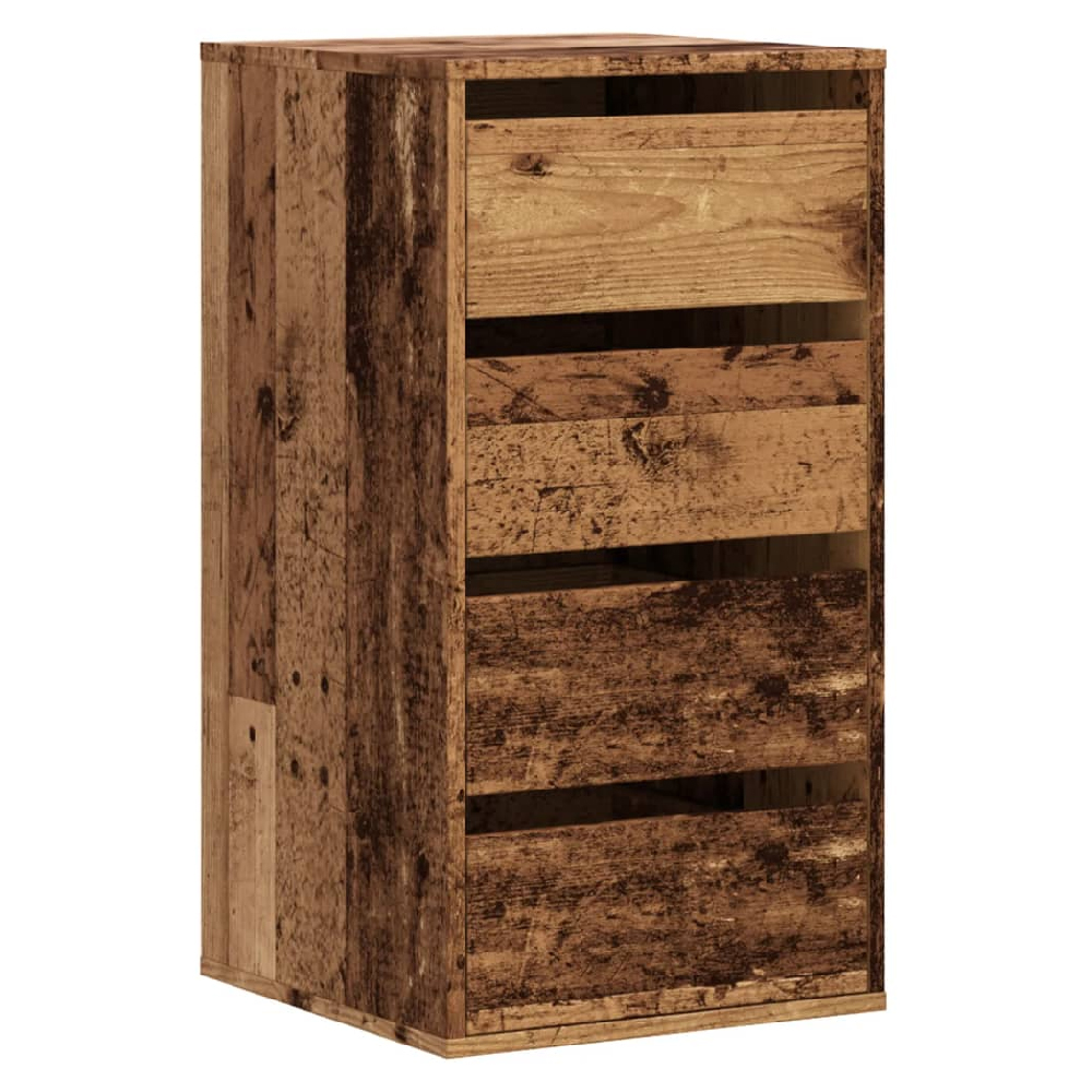 Flint Wooden Chest Of 4 Drawers In Brown Oak