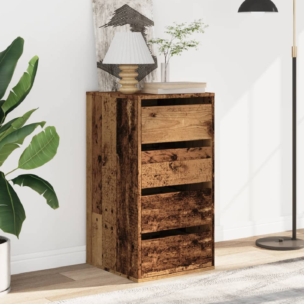 Read more about Flint wooden chest of 4 drawers in brown oak