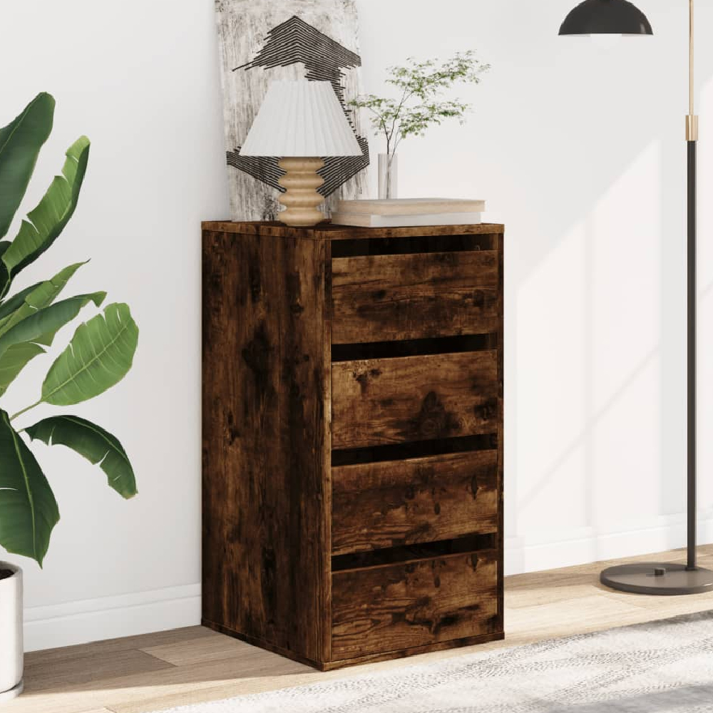 Read more about Flint wooden chest of 4 drawers in smoked oak