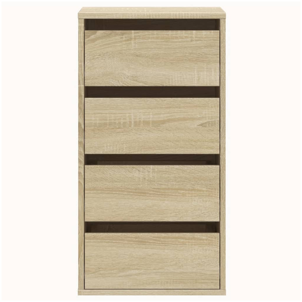Flint Wooden Chest Of 4 Drawers In Sonoma Oak