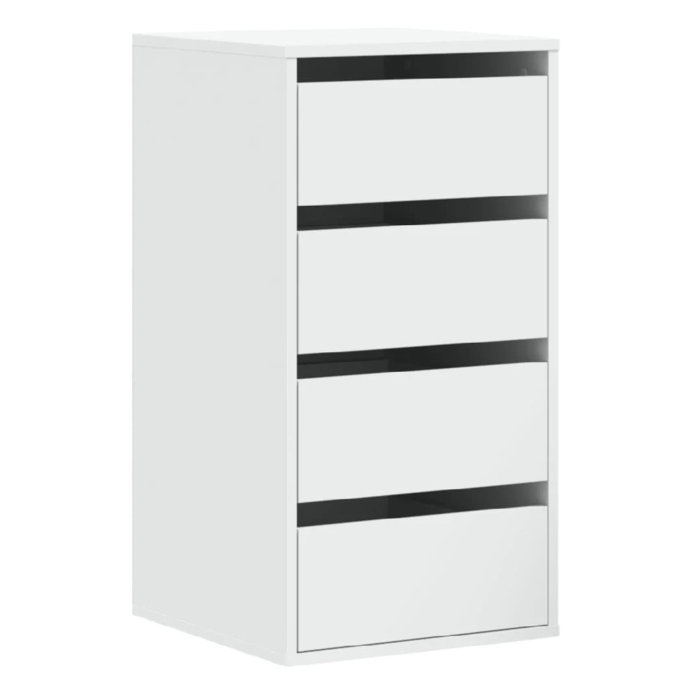 Flint Wooden Chest Of 4 Drawers In White