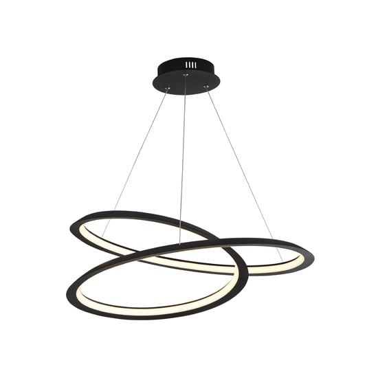 Photo of Float led leaf pendant light in sand black