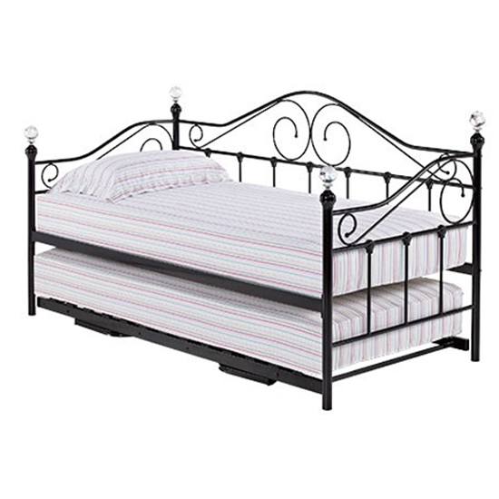 Froxfield Metal Day Bed And Guest Bed In Black