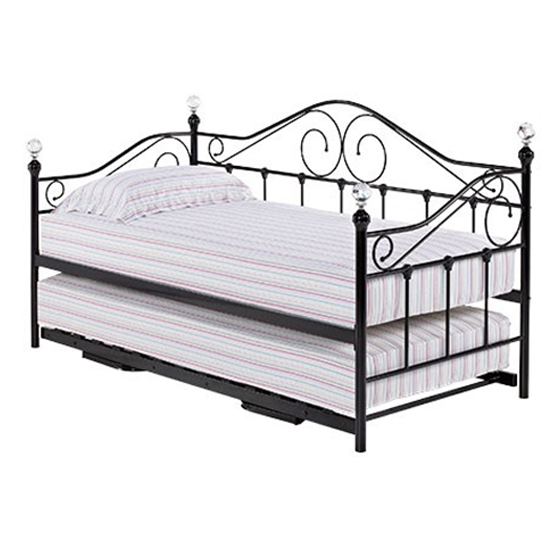Froxfield Metal Day Bed And Guest Bed In Black