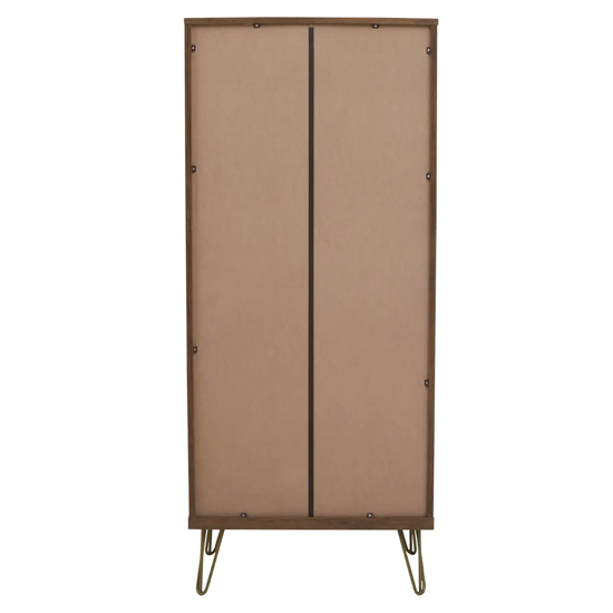 Flora Wooden Bookcase With 2 Large Shelves In Veneering Effect