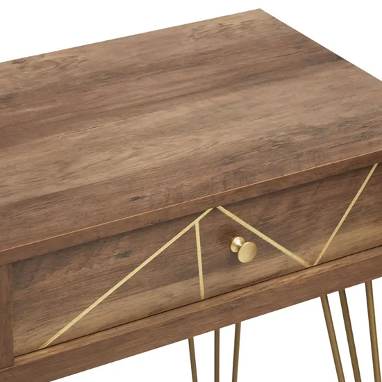 Flora Wooden Console Table With 2 Drawers In Veneering Effect