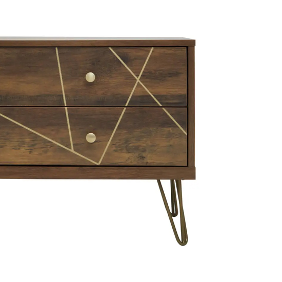 Flora Wooden TV Stand With 1 Door 2 Drawers In Veneering Effect