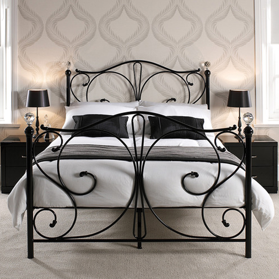 Photo of Floren metal king size bed in black