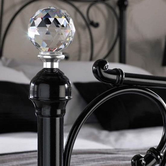 Floren Metal Single Bed In Black_2