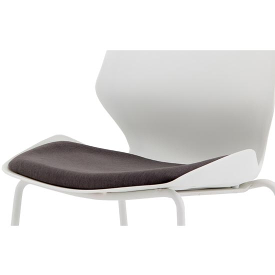 Florence Fabric Office Visitor Chair In Dark Grey