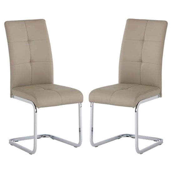 Read more about Flotin stone pu leather dining chair in a pair