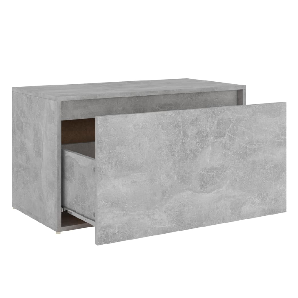 Florence Wooden Hallway Seating Bench In Concrete Grey