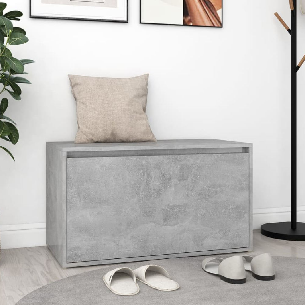 Read more about Florence wooden hallway seating bench in concrete grey