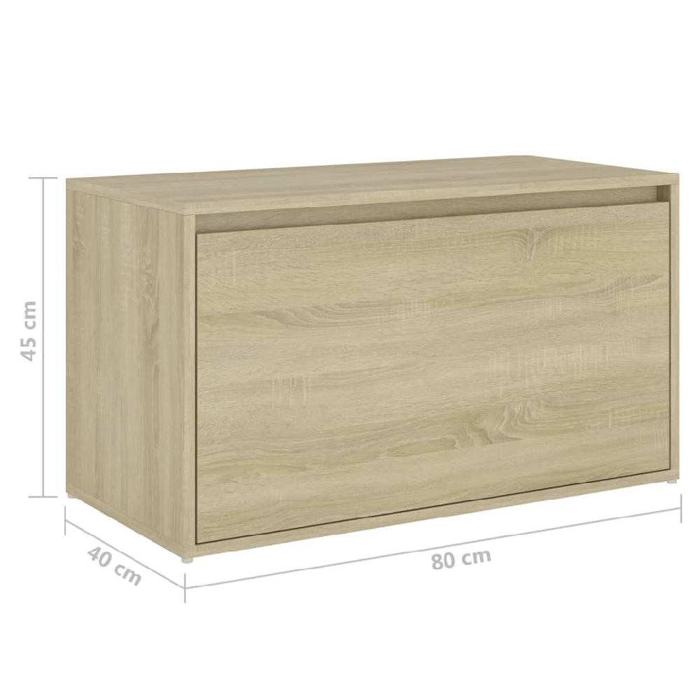 Florence Wooden Hallway Seating Bench In Sonoma Oak