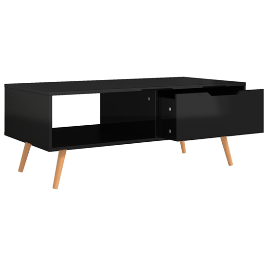 Floria High Gloss Coffee Table With 1 Drawer In Black_4