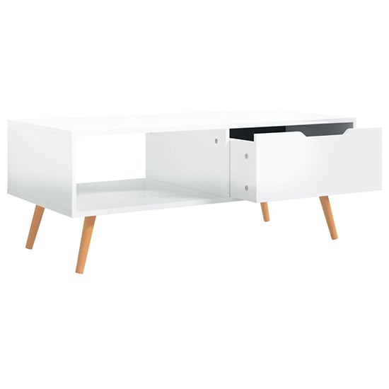 Floria High Gloss Coffee Table With 1 Drawer In White_4