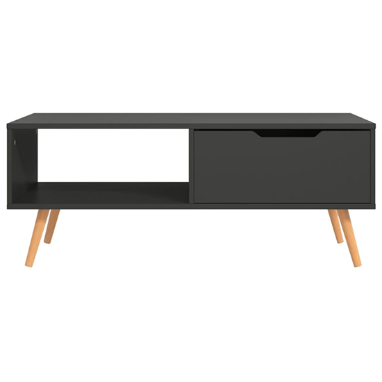 Floria Wooden Coffee Table With 1 Drawer In Grey