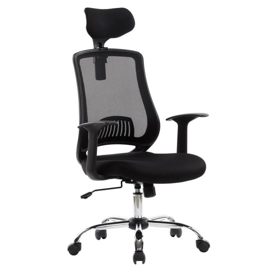 Product photograph of Floridian Fabric Home And Office Chair In Black from Furniture in Fashion