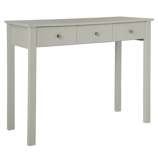 Flosteen Wooden 3 Drawers Dressing Table In Soft Grey