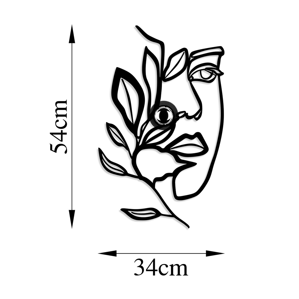 Flower Metal Wall Light in Black