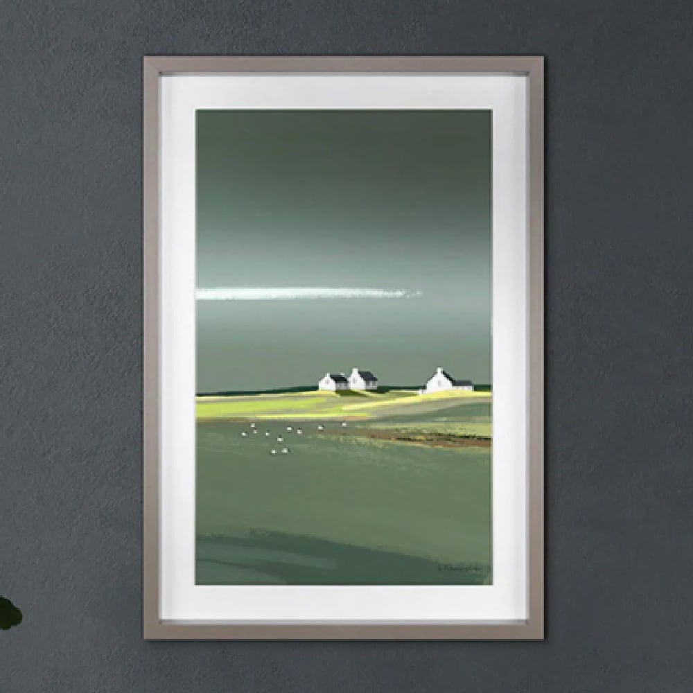 Floyd Wooden Cottages Sentry Wall Art In Grey Frame