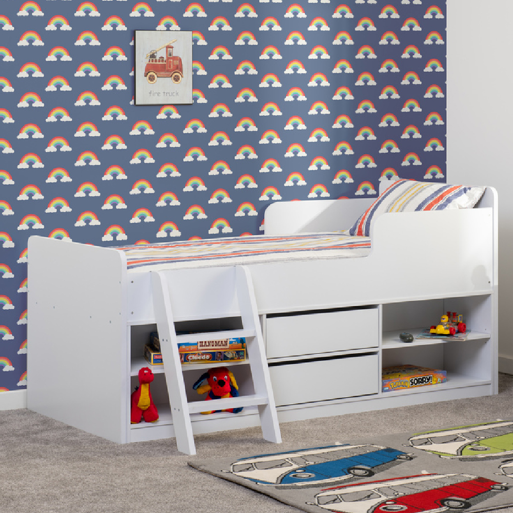 Read more about Floyd wooden low sleeper children bed in white