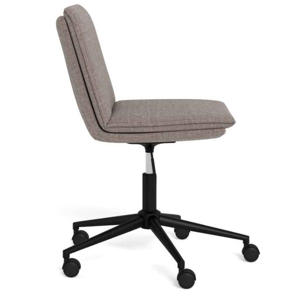 Flynt Fabric Home And Office Chair - Light Grey And Brown
