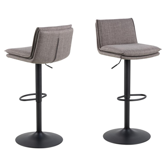 Read more about Flynt light grey fabric bar chairs in pair