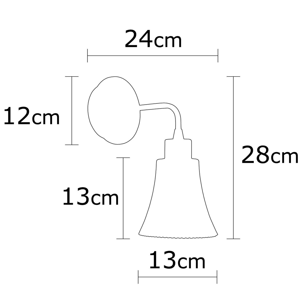 Foca Metal Wall Light in Black