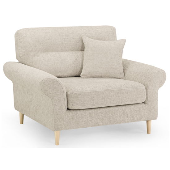 Folsom Fabric 1 Seater Sofa In Beige