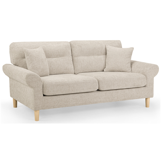Product photograph of Folsom Fabric 3 Seater Sofa In Beige from Furniture in Fashion