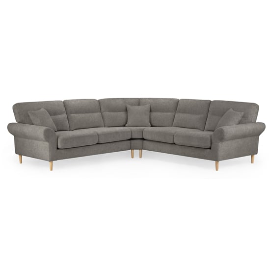 Product photograph of Folsom Large Fabric Corner Sofa In Mocha from Furniture in Fashion