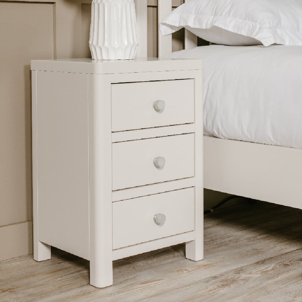 Read more about Folsom wooden bedside cabinet with 3 drawers in natural