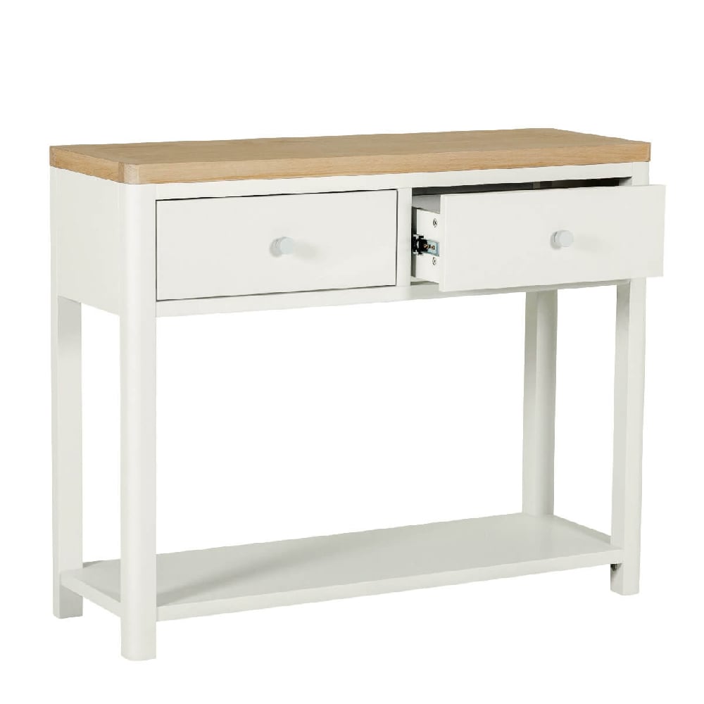 Read more about Folsom wooden console table with 2 drawers in natural