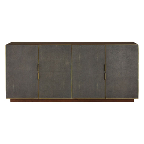 Fomalhaut Wooden Sideboard With Gold Metal Frame In Brown_5