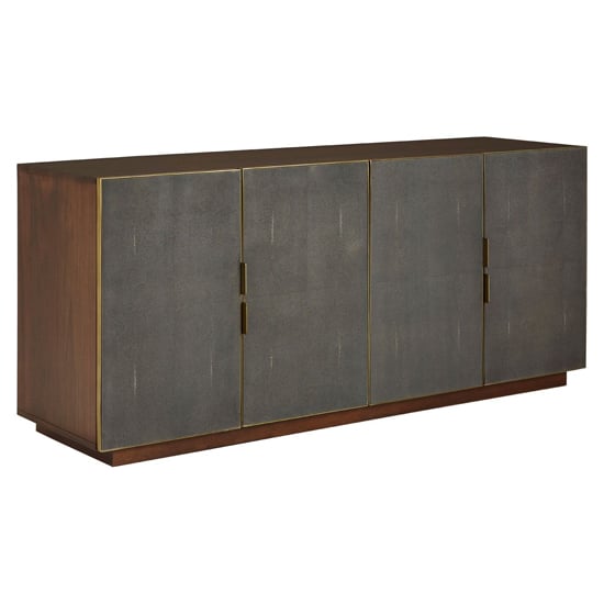 Fomalhaut Wooden Sideboard With Gold Metal Frame In Brown_1
