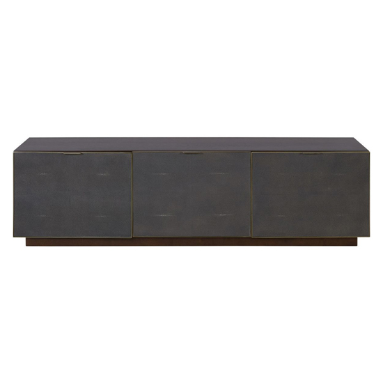 Fomalhaut Wooden TV Stand With Gold Metal Frame In Brown