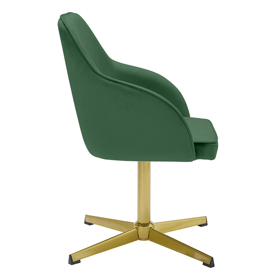 Fulbourn Velvet Home And Office Chair In Green_3