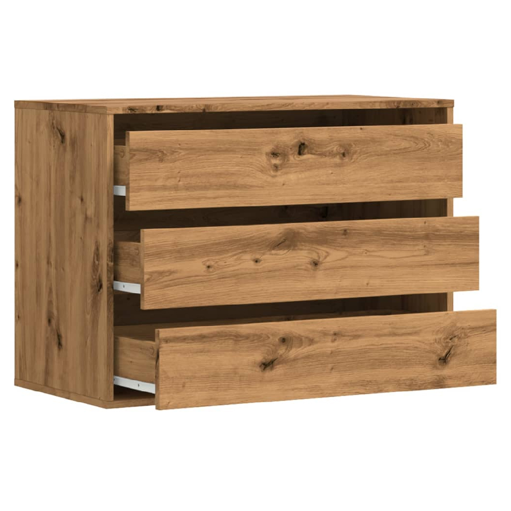 Fontana Wooden Chest Of 3 Drawers In Oak
