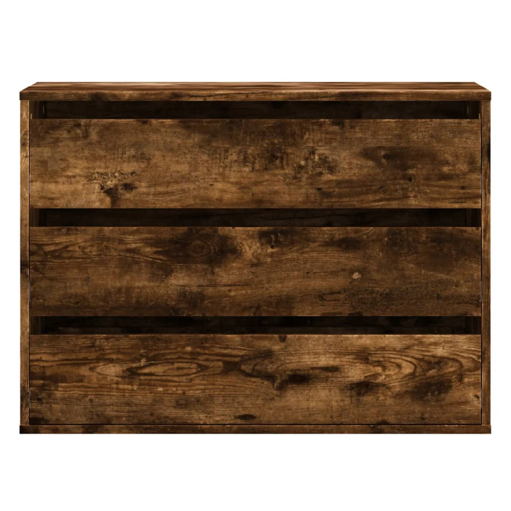 Fontana Wooden Chest Of 3 Drawers In Smoked Oak