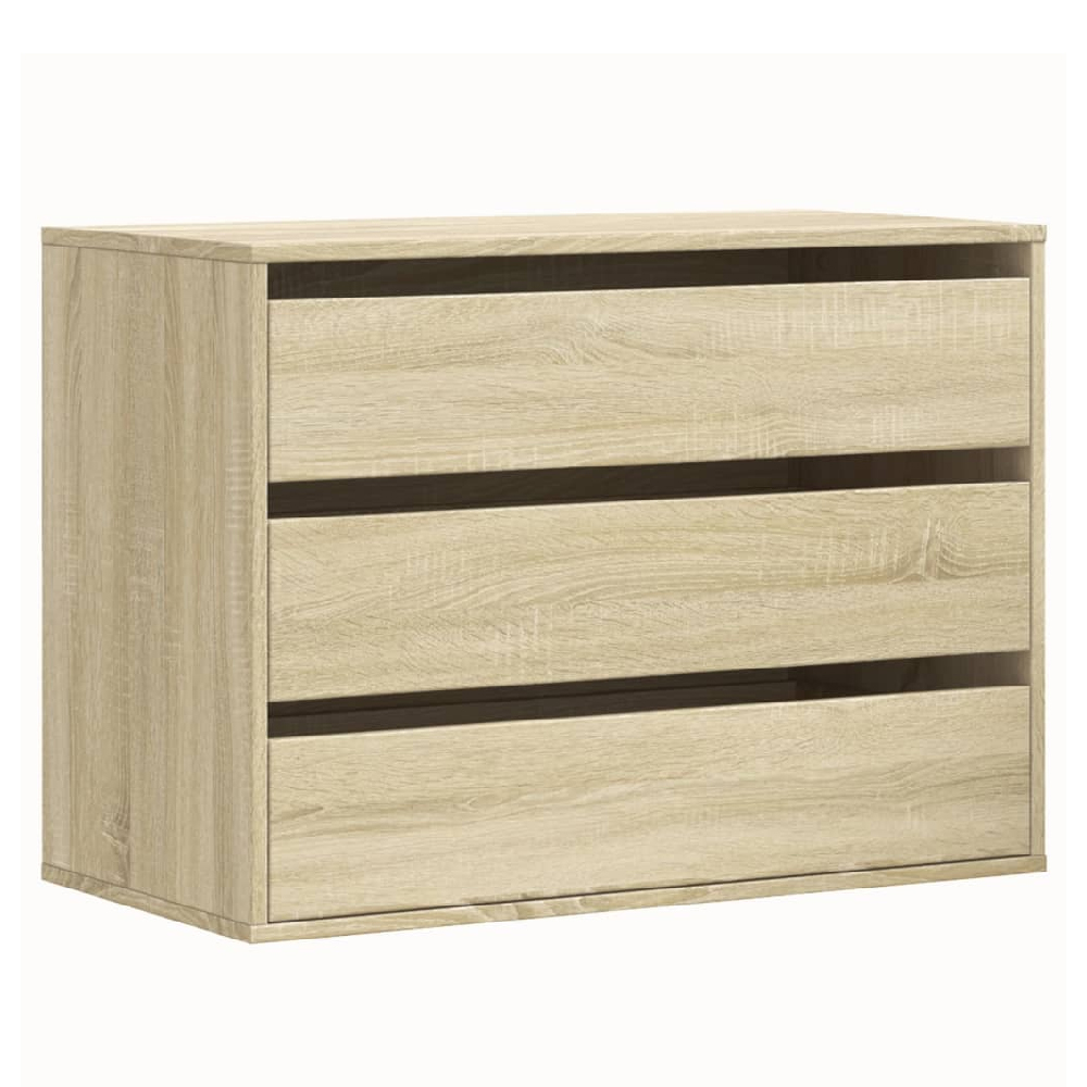 Fontana Wooden Chest Of 3 Drawers In Sonoma Oak