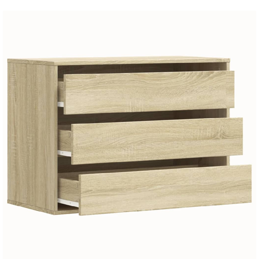 Fontana Wooden Chest Of 3 Drawers In Sonoma Oak