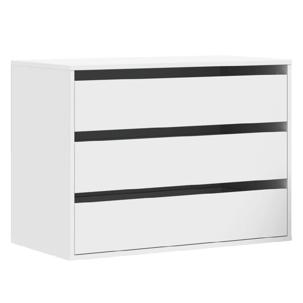 Fontana Wooden Chest Of 3 Drawers In White