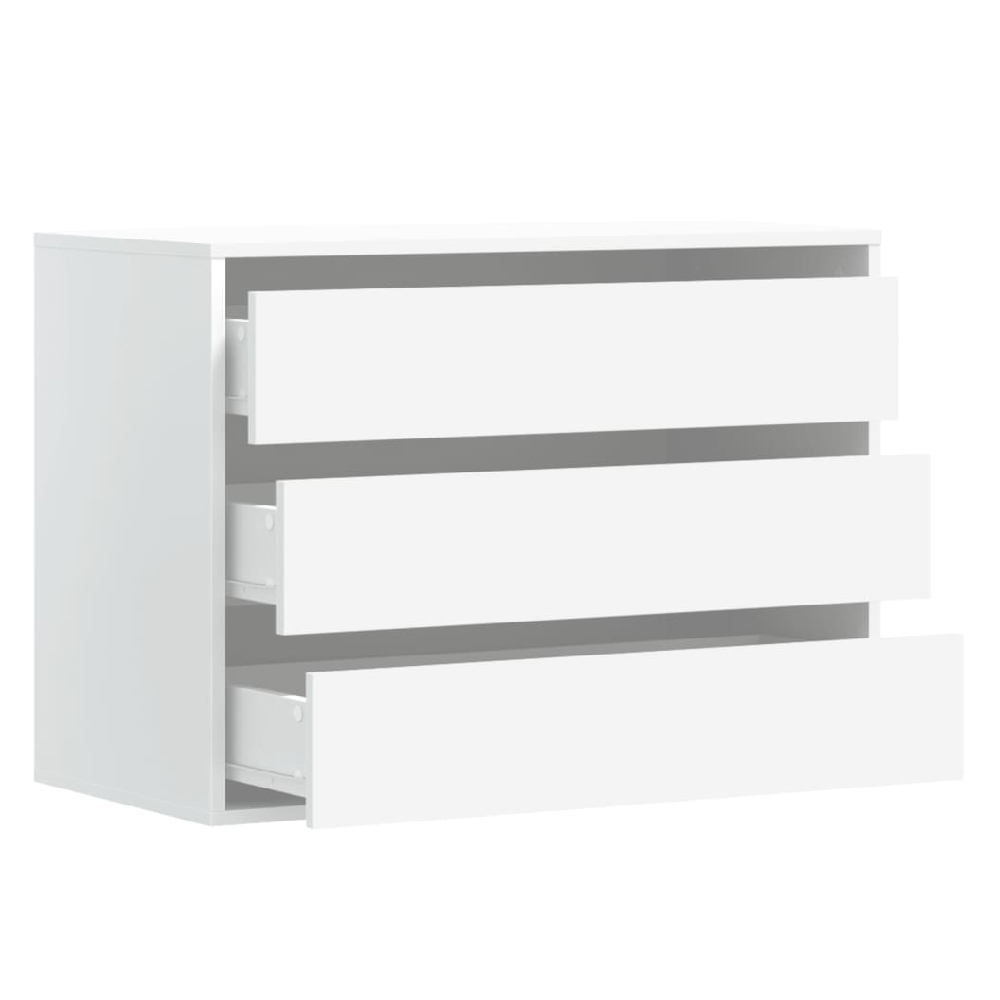 Fontana Wooden Chest Of 3 Drawers In White