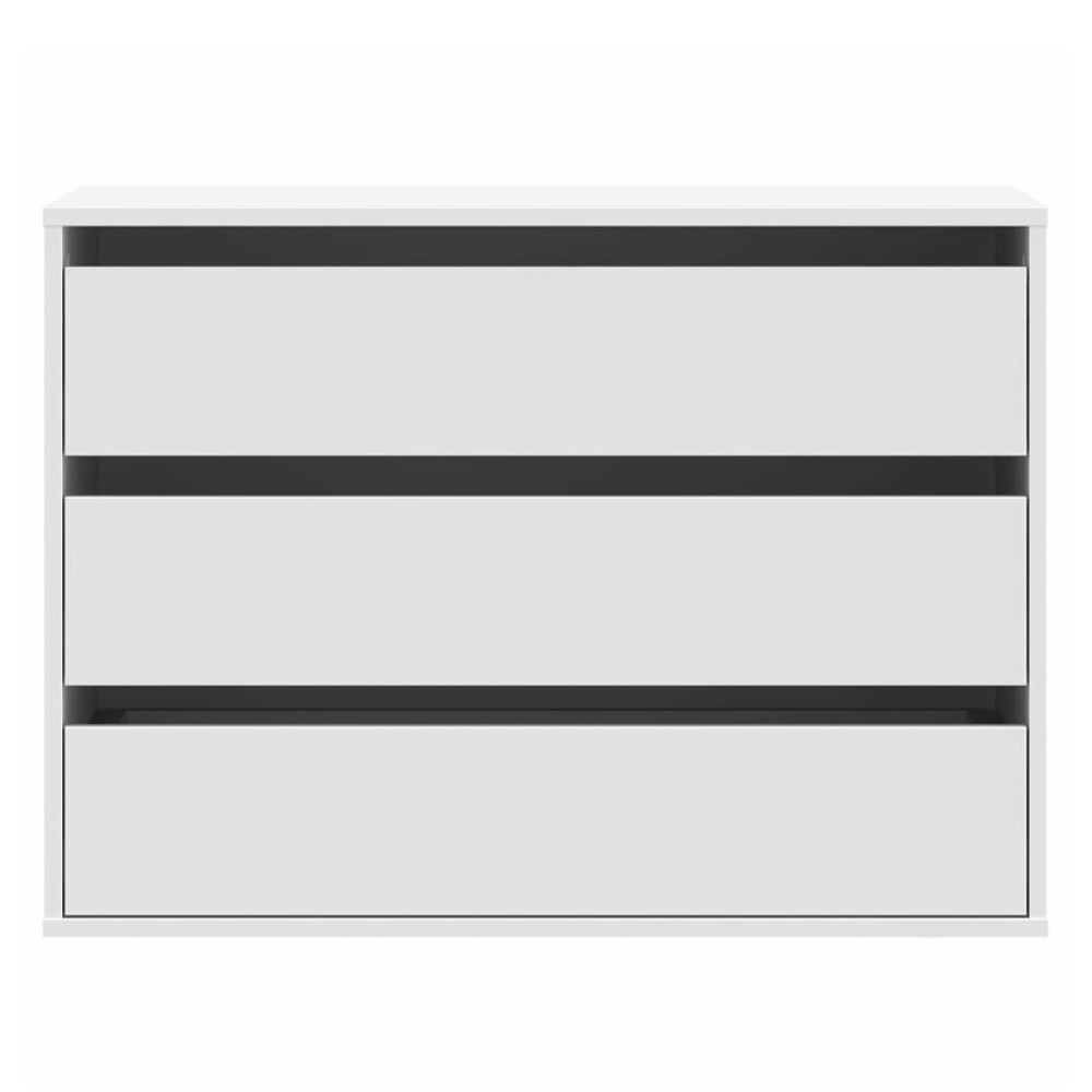Fontana Wooden Chest Of 3 Drawers In White