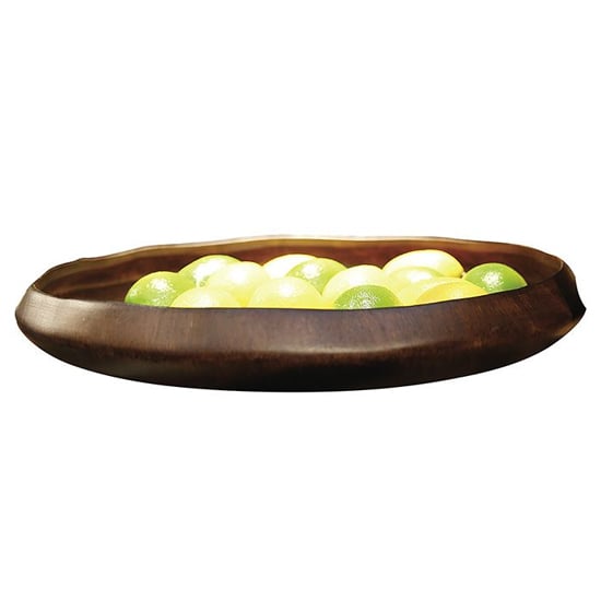 Read more about Forest ceramic round decorative bowl in dark brown