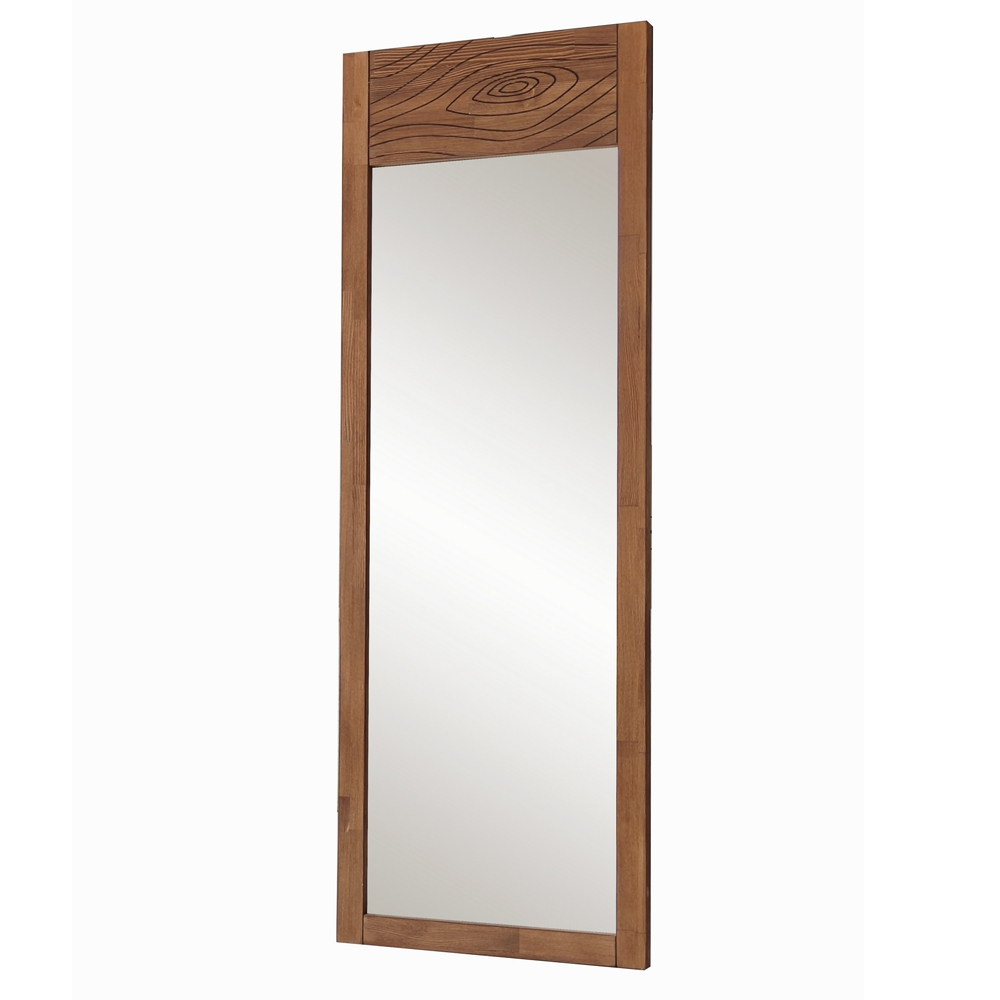Forest Glass Cheval Mirror with Chesnut Pine Wood Frame